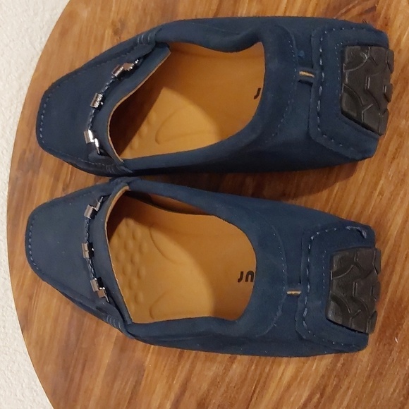 Go Tour Mens Navy Blue Suede Driving Moccasins/loafers Neutral Luxe Sz. 10.5 M - Picture 5 of 10